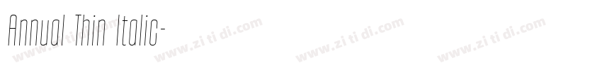 Annual Thin Italic字体转换